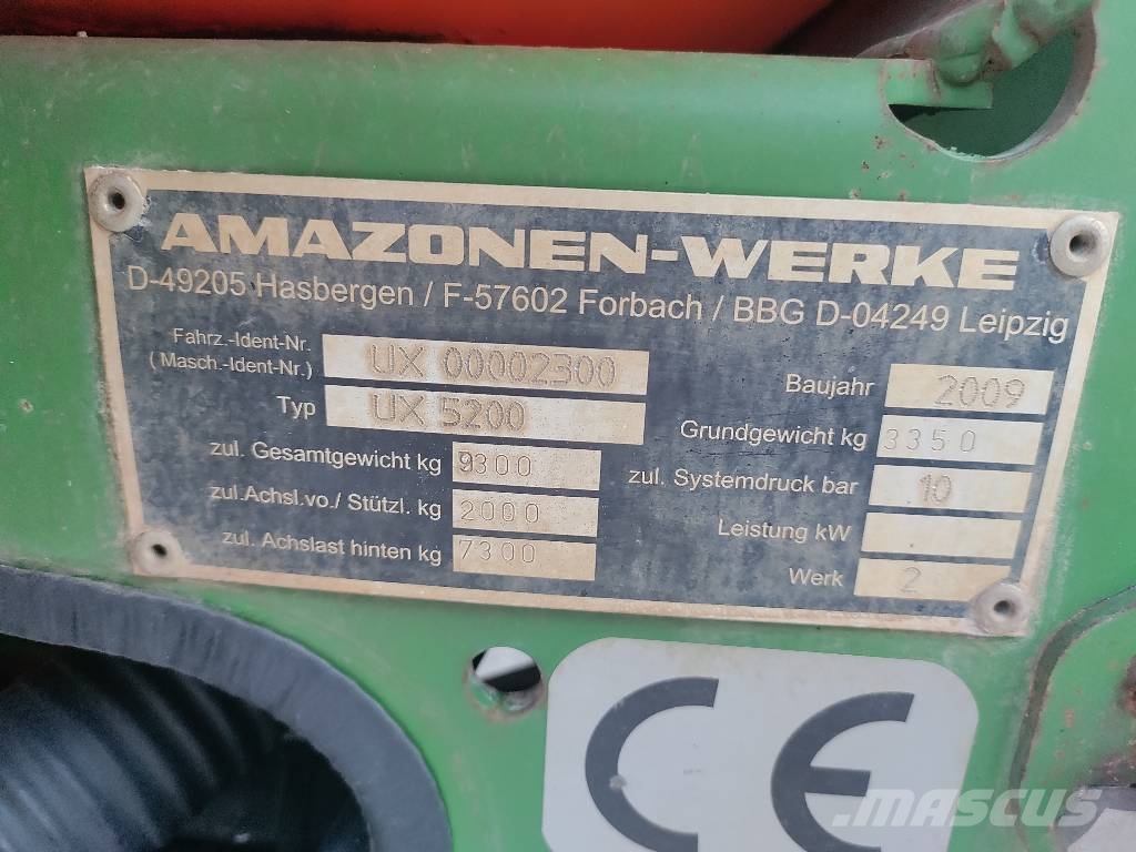 Amazone UX 5200 الرشاشات