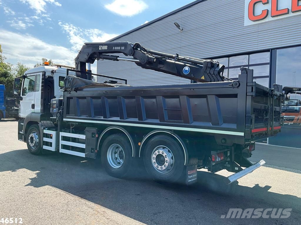 MAN TGS 26.360 Euro 6 Hiab 18 Tonmeter laadkraan Just شاحنات قلابة