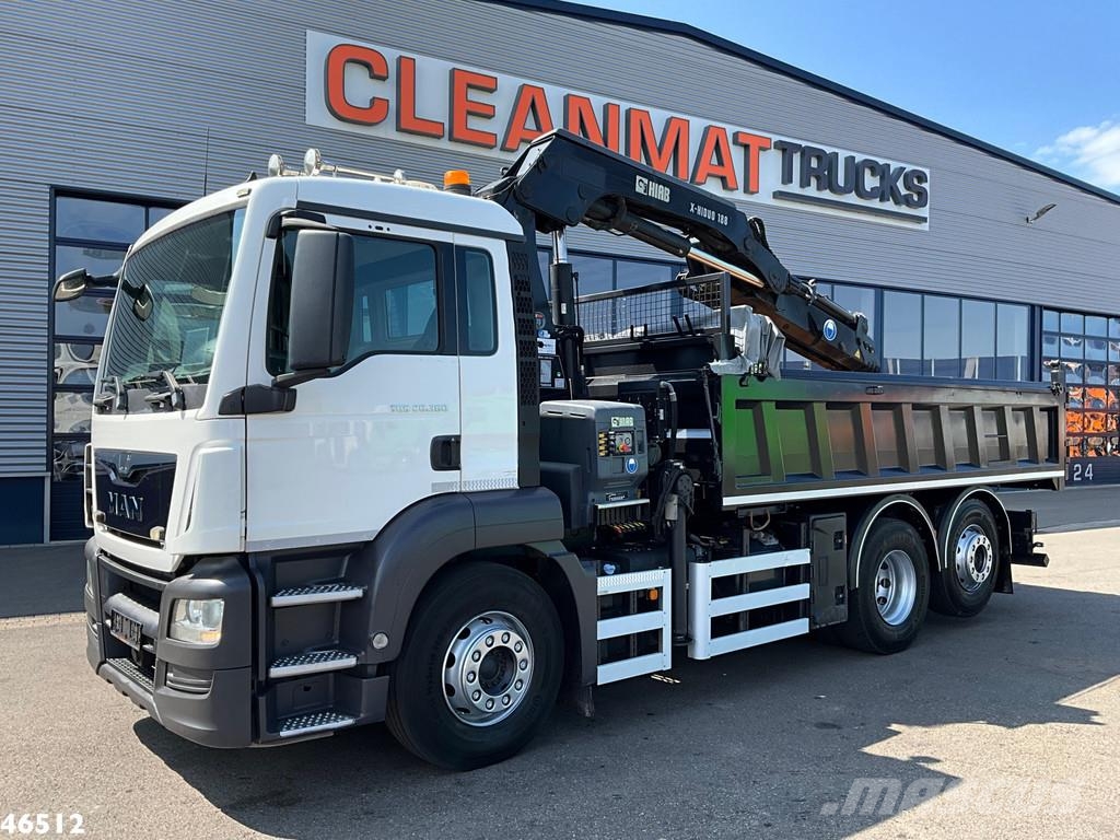 MAN TGS 26.360 Euro 6 Hiab 18 Tonmeter laadkraan Just شاحنات قلابة