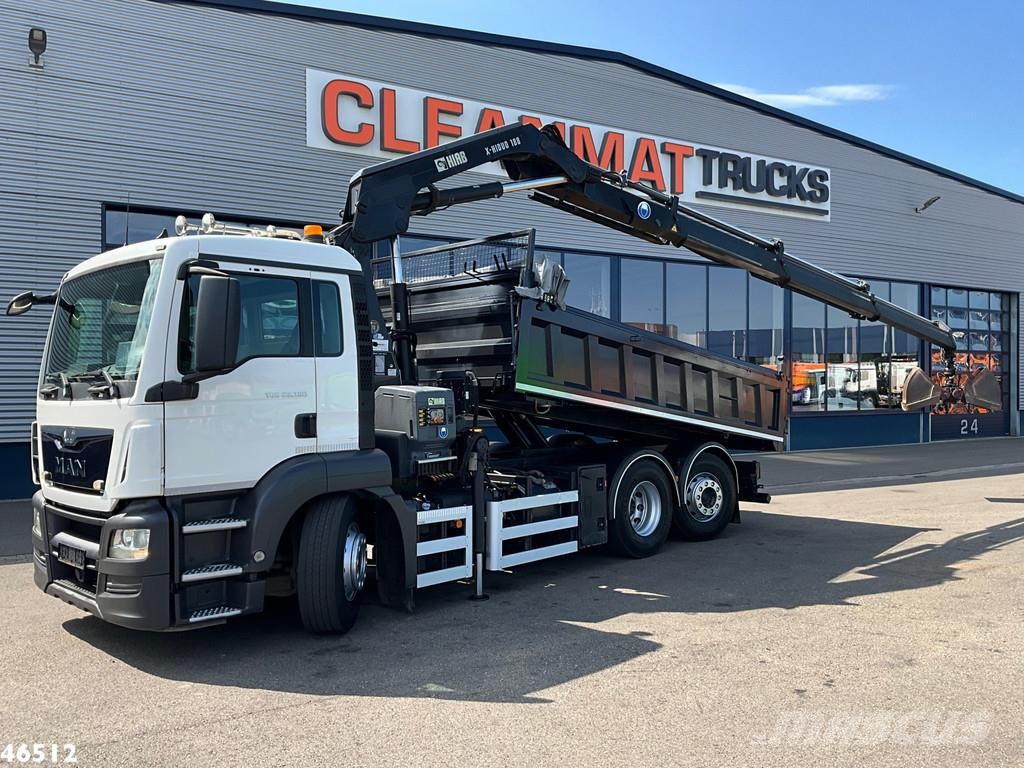 MAN TGS 26.360 Euro 6 Hiab 18 Tonmeter laadkraan Just شاحنات قلابة