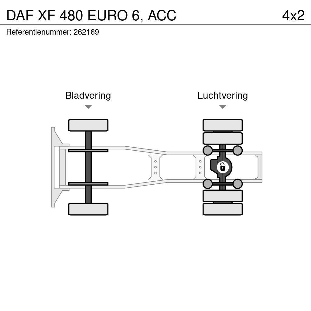 DAF XF 480 EURO 6, ACC 曳引機組件