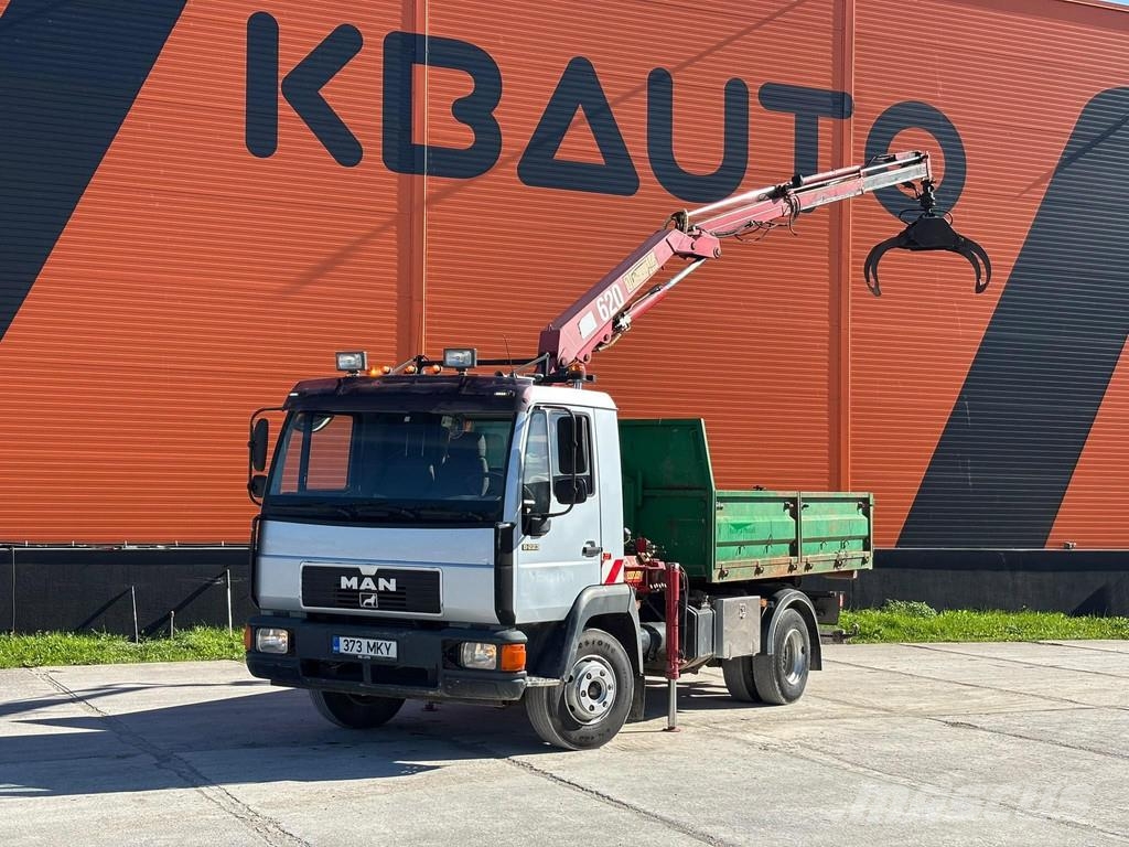 MAN 8.223 4x2 HMF 620 / BOX L=3396 mm Kraanaga veokid