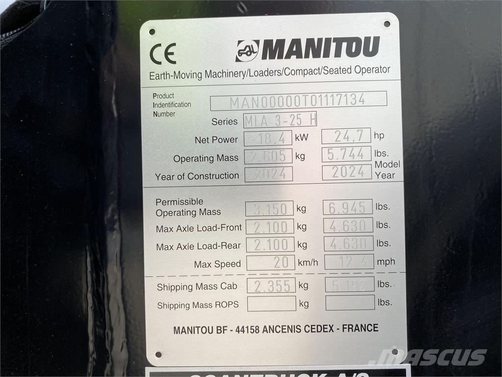 Manitou MLA 3-25H CAB Multi purpose loaders