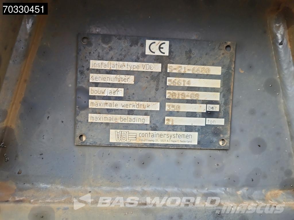 Volvo FM 410 6X2 DayCab Lift+Steering Axle VDL Hook Euro Camiones elevadores de gancho
