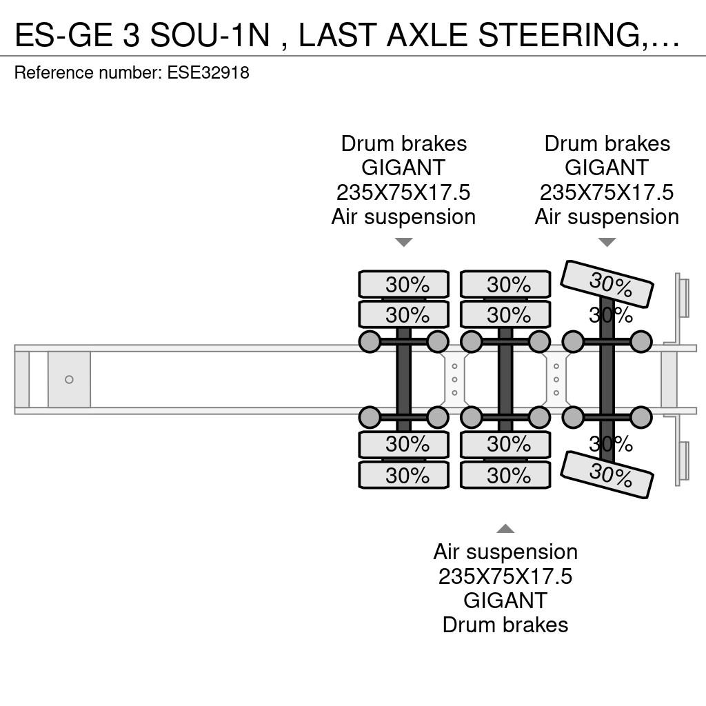 Es-ge 3 SOU-1N , LAST AXLE STEERING, 4M EXTENDABLE + HYP Semirremolques de carga baja