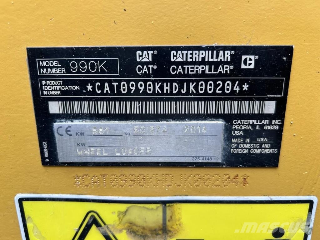 CAT 990K Rebuild Φορτωτές με λάστιχα (Τροχοφόροι)