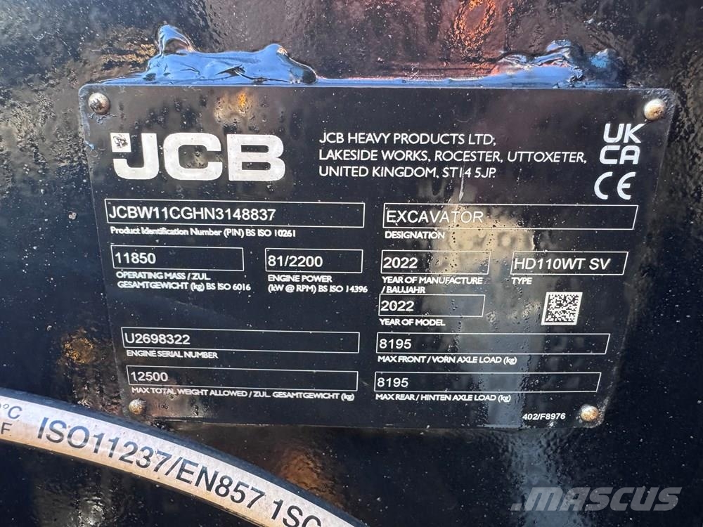 JCB HYDRADIG 110W Gravemaskiner på hjul