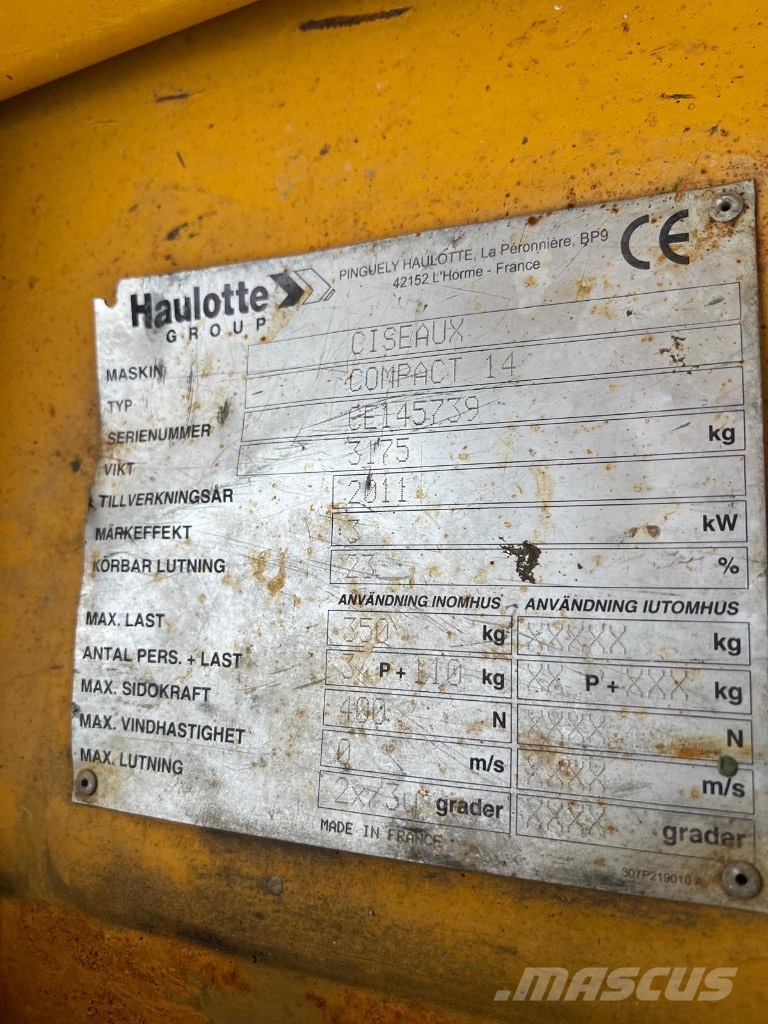 Haulotte Compact 14 Schaarhoogwerkers