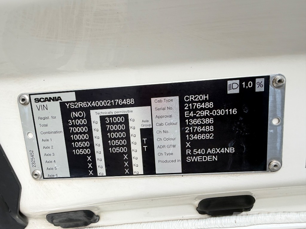 Scania R540 6X4 Prime Movers