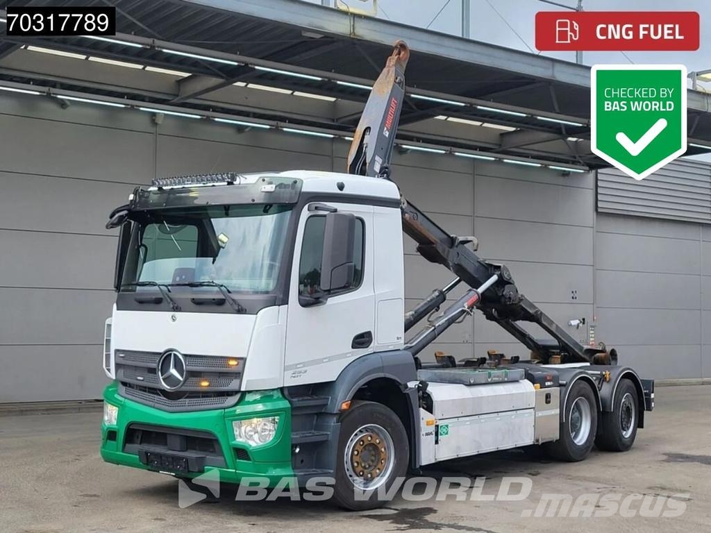 Mercedes-Benz Arocs 2530 NGT 6X2 CNG Engine! HIAB 21Z56 containe Camiones polibrazo