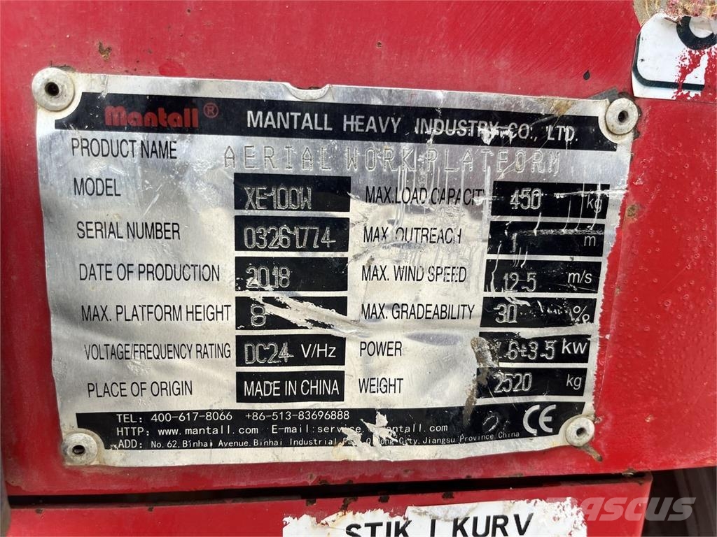 Mantall XE100W Saksilavat