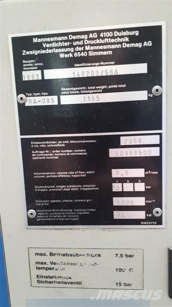 Compair Demag RA085 Kompressoren