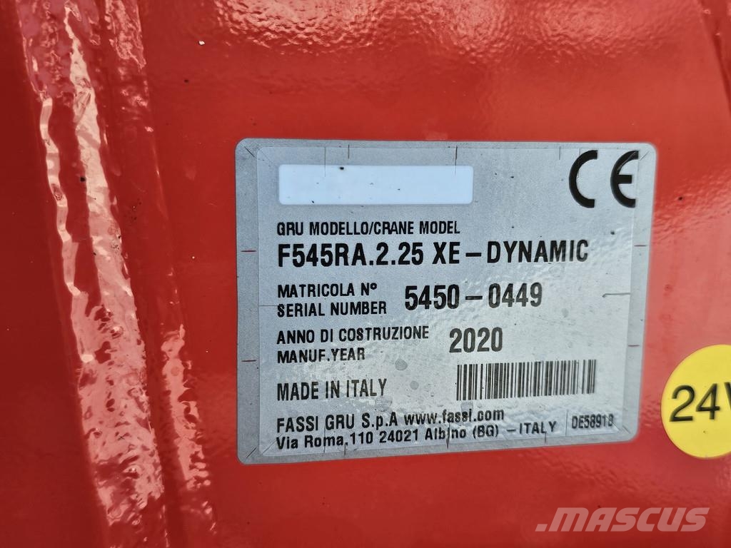 DAF CF 530 8x4 / RETARDER / FASSI F545 CRANE / KRAN / Nosturiautot