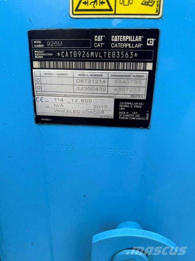 CAT 926M 2017 7800 uur Zeer Compleet !! Gumikerekes homlokrakodók