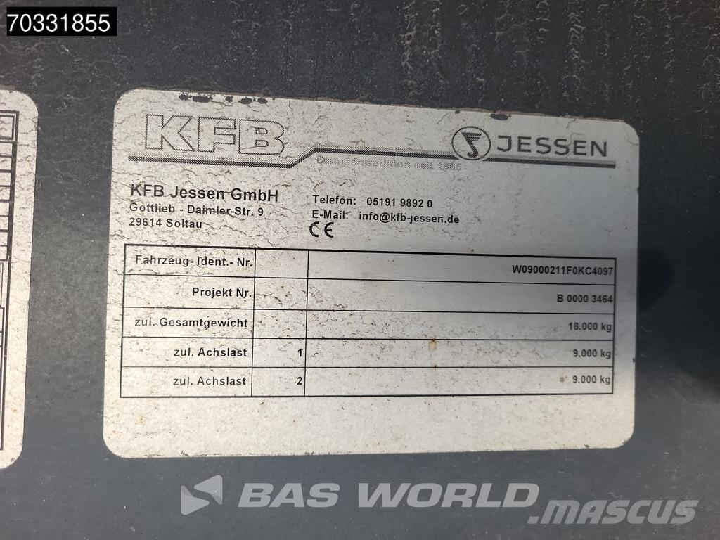 KFB DPKL 2 axles Ladebordwand LBW Tailgate Remorque Fourgon