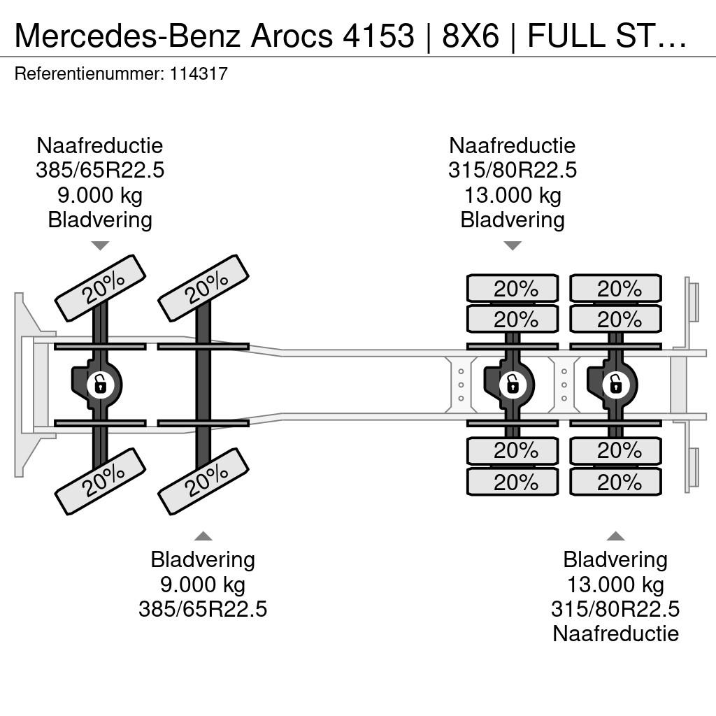 Mercedes-Benz Arocs 4153 | 8X6 | FULL STEEL | RETARDER | BIG AXL Kallurid