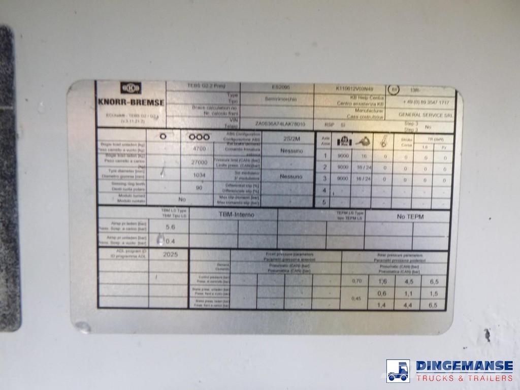 GS Powder tank alu 36 m3 / 1 comp نصف مقطورات مقطورة 