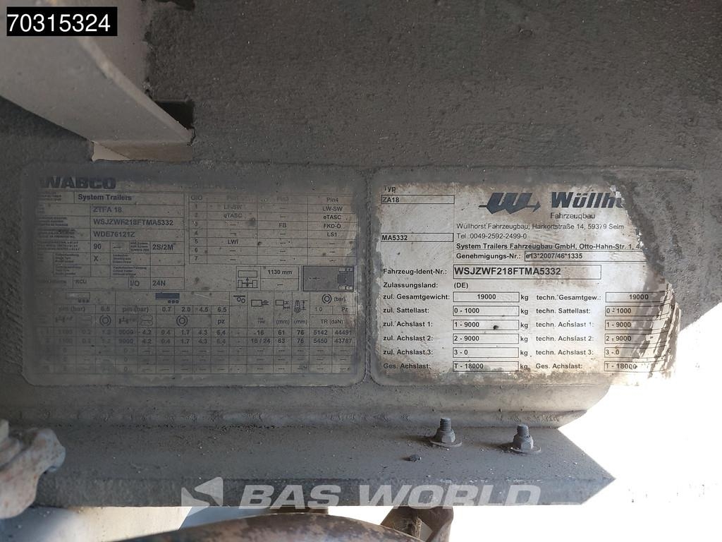  Wullhorst ZA18 2 axles Tail gate Прицепы-рефрижераторы