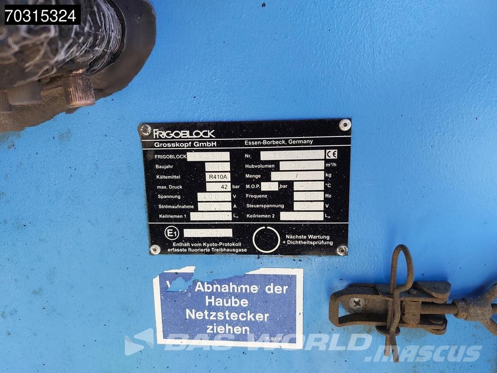 Wullhorst ZA18 2 axles Tail gate Прицепы-рефрижераторы