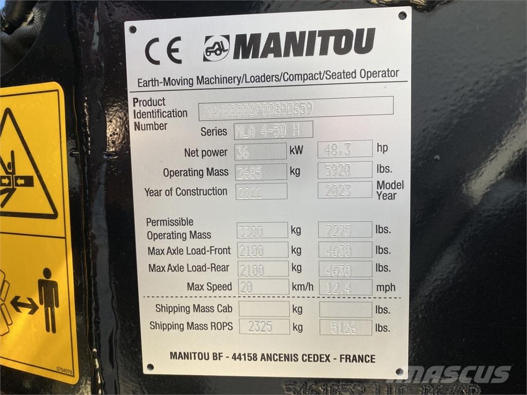 Manitou MLA 4-50H 4P ST5 Pale multiuso