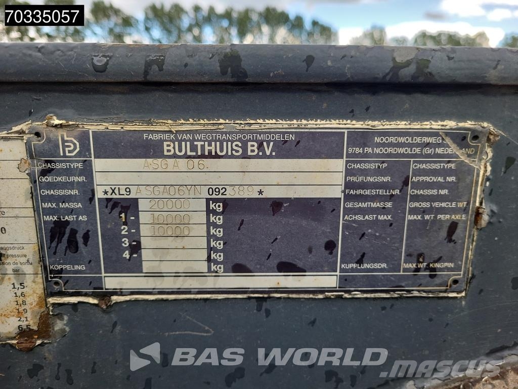 Bulthuis ASG A 06 2 axles BPW Steering مقطورات حاويات