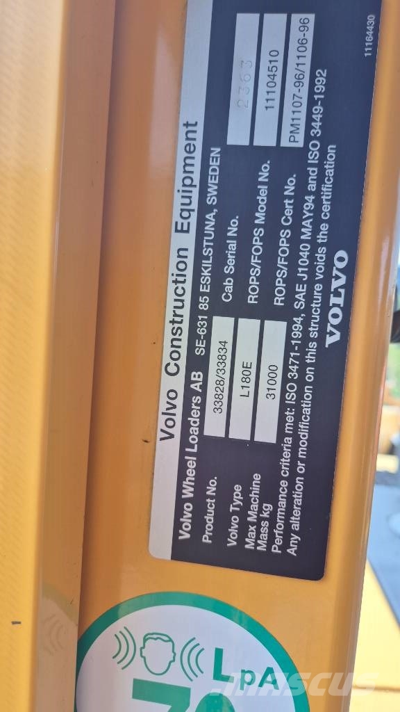 Volvo L 180 E Incarcator pe pneuri