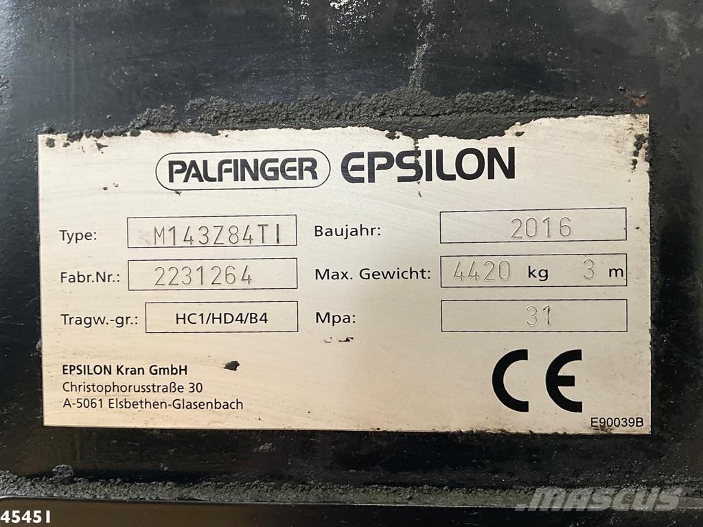 Scania P 410 8x4 Euro 6 Palfinger 14 Tonmeter Z-kraan 工程吊钩车