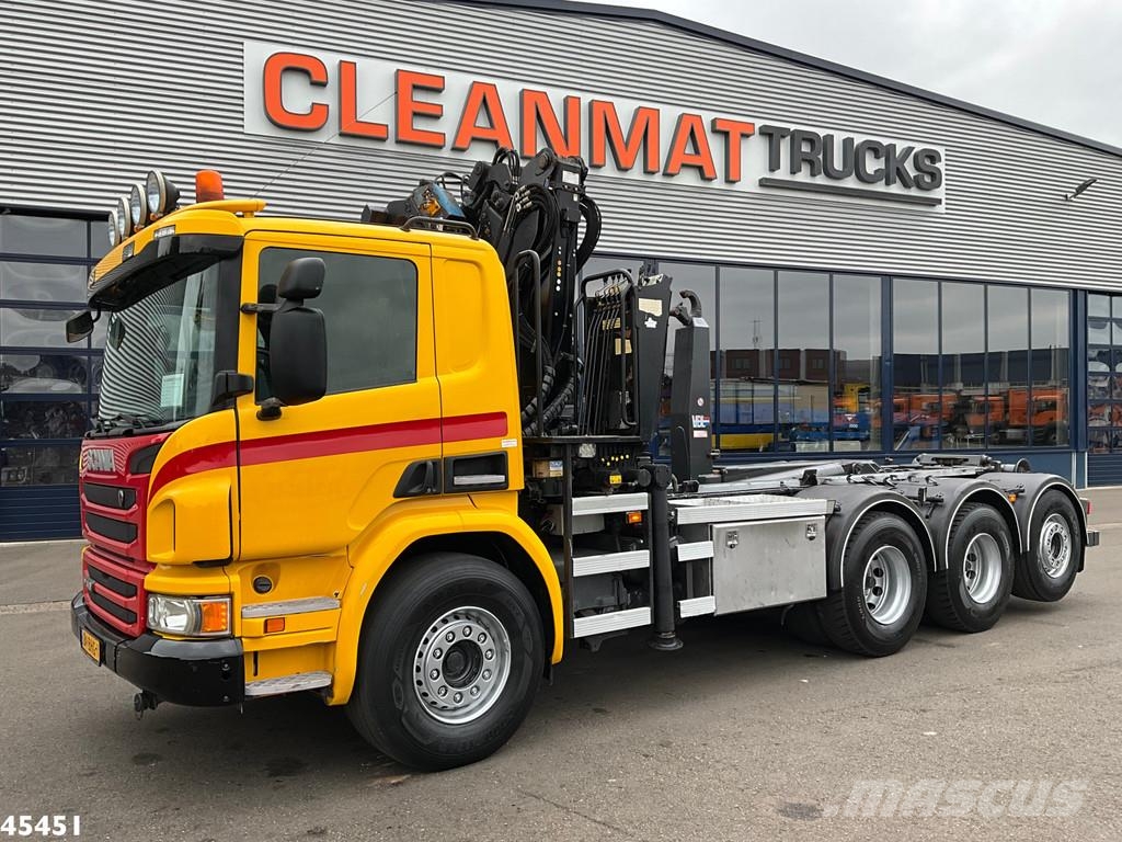 Scania P 410 8x4 Euro 6 Palfinger 14 Tonmeter Z-kraan 工程吊钩车