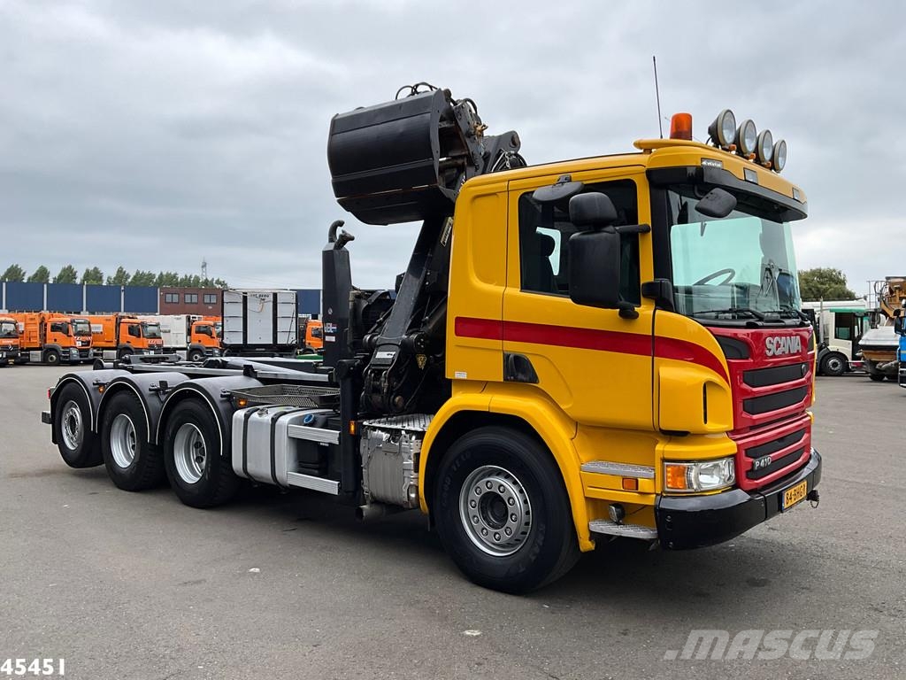 Scania P 410 8x4 Euro 6 Palfinger 14 Tonmeter Z-kraan 工程吊钩车