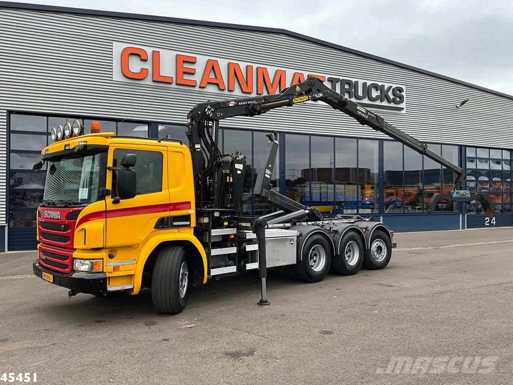 Scania P 410 8x4 Euro 6 Palfinger 14 Tonmeter Z-kraan 工程吊钩车