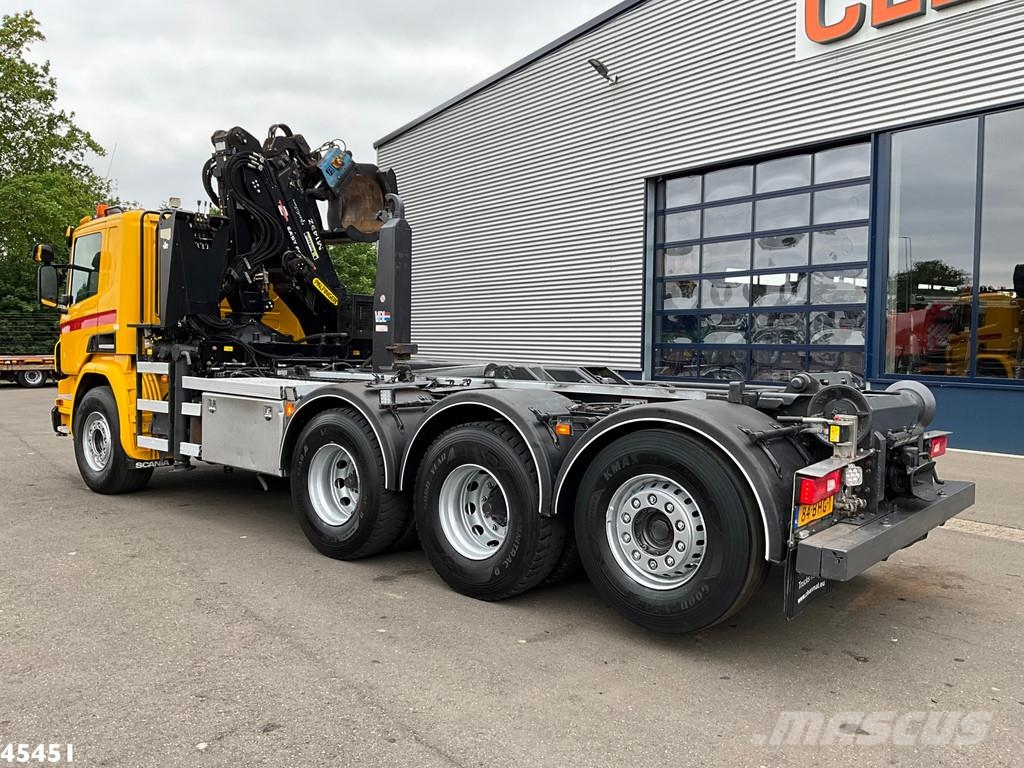 Scania P 410 8x4 Euro 6 Palfinger 14 Tonmeter Z-kraan 工程吊钩车