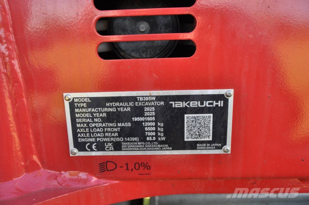 Takeuchi TB 395 W Wheeled excavators