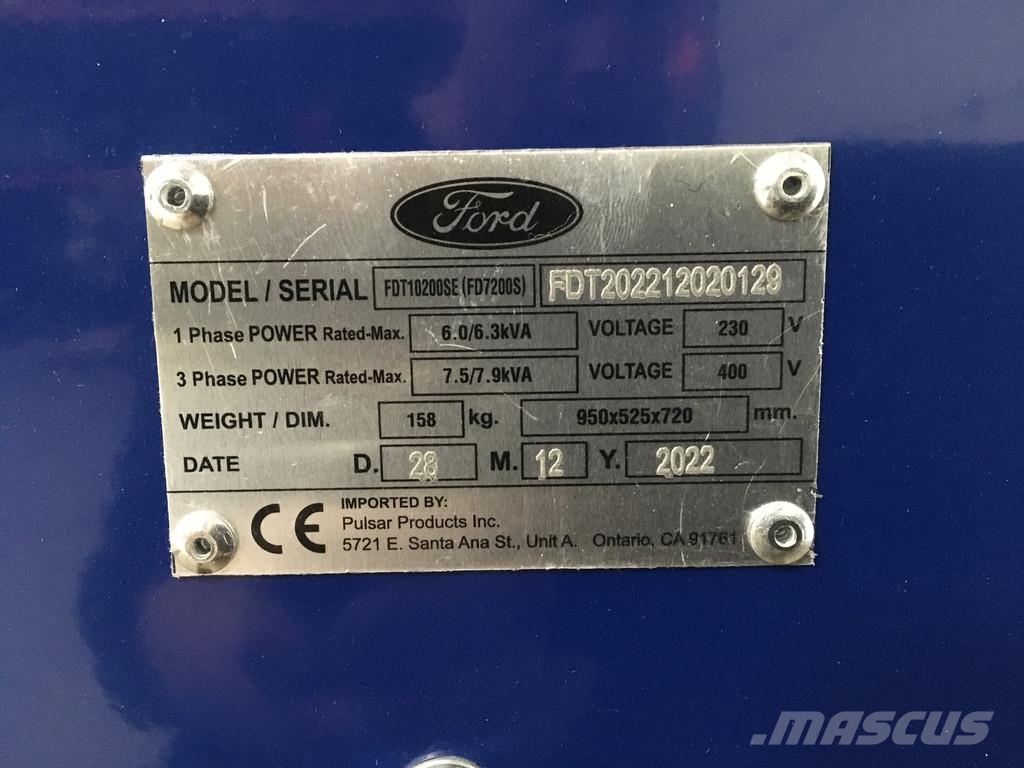 Ford FDT10200SE GENERATOR 7.9KVA NEW Dizel generatori