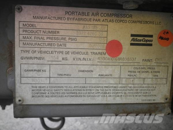 Atlas Copco XAS 185 JD Kompresori