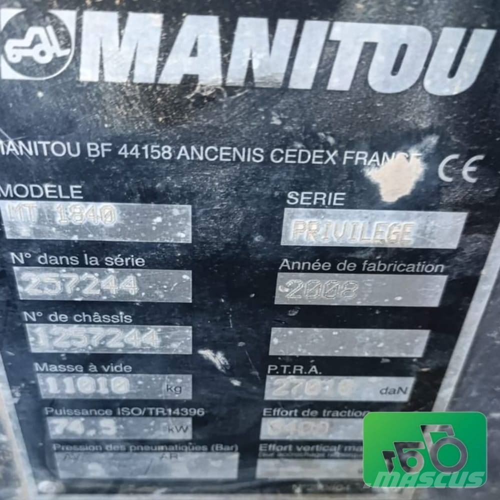 Manitou MT 1840 2008r. Parts Teleskoplæssere