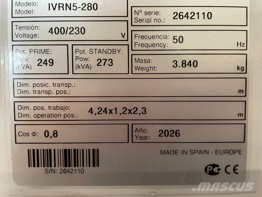 Volvo TAD882GE - 275 kVA Stage V Generator - DPX-19029 Дизельные генераторы