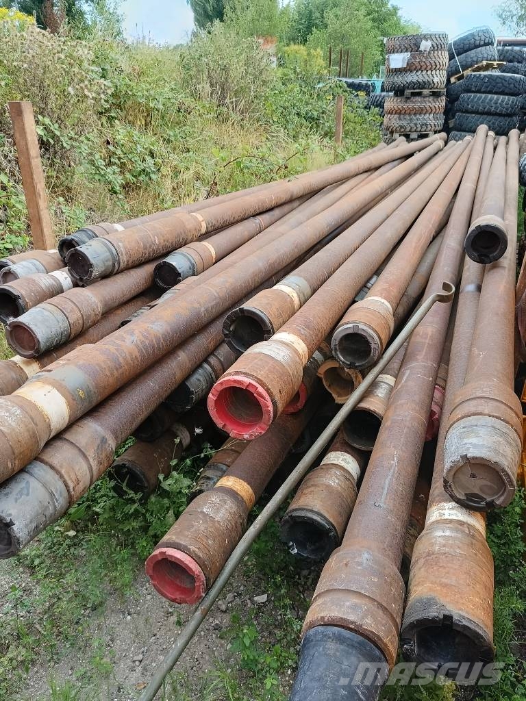 drill pipes boor 60 x 12 m 14 cm drill diameter, 17 cm head Bohrer
