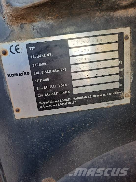 Komatsu Wa470 Iekrāvēji uz riteņiem