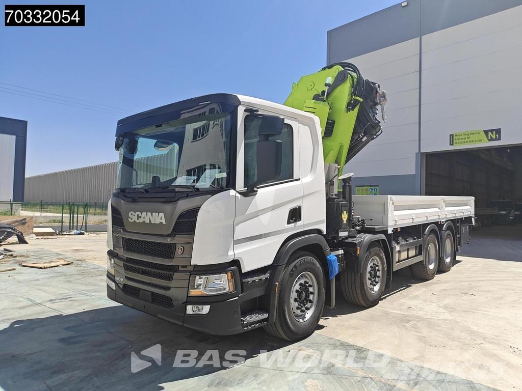 Scania P500 8X4 NEW! Zoomlion ZLK7600V803-2 Crane Kran Re Tovornjaki s kesonom/platojem