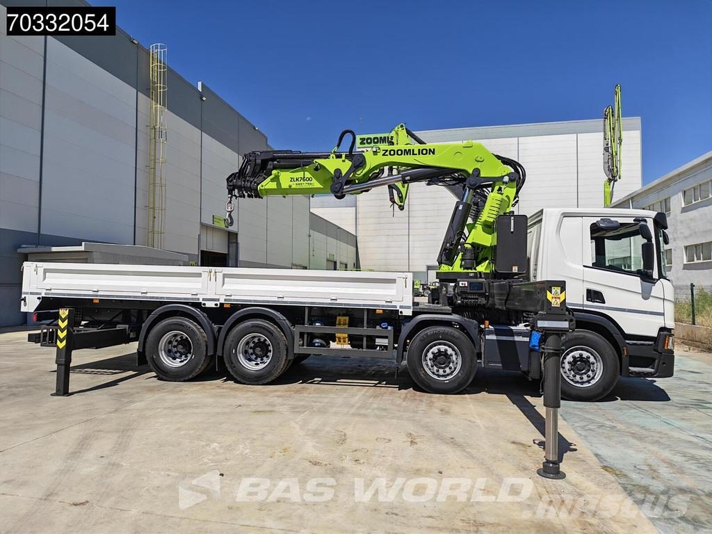 Scania P500 8X4 NEW! Zoomlion ZLK7600V803-2 Crane Kran Re Tovornjaki s kesonom/platojem