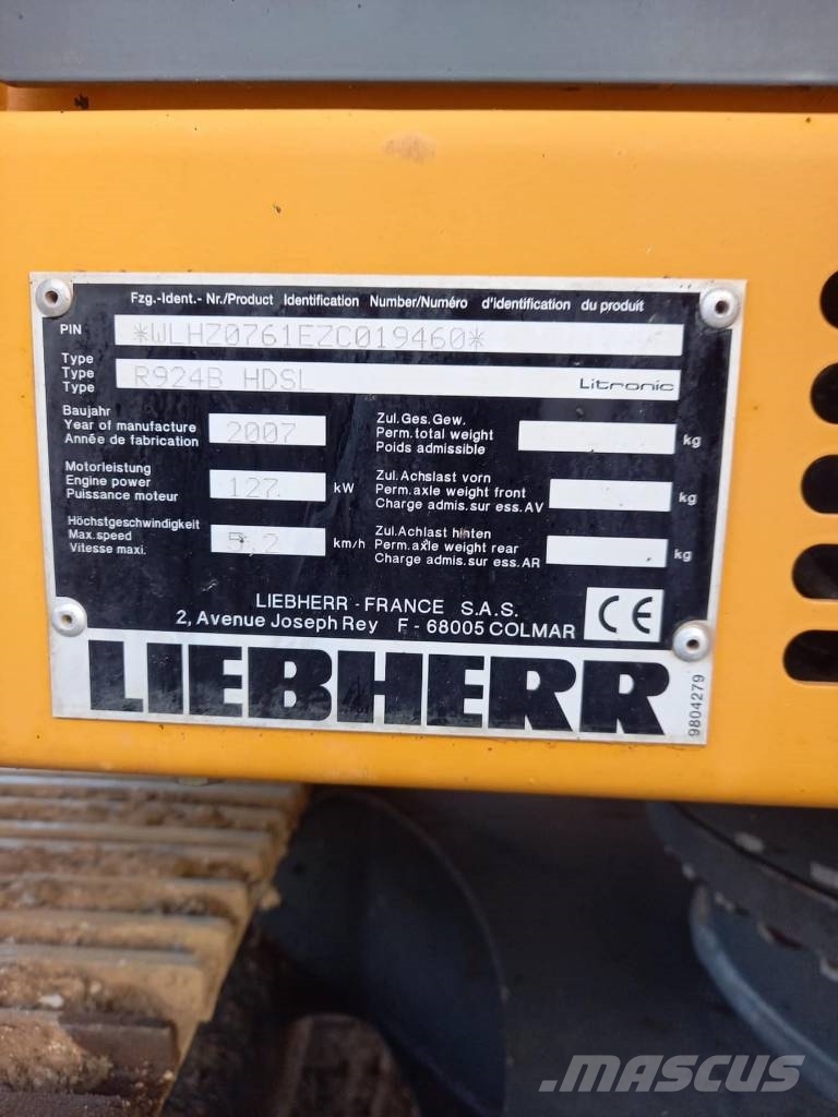 Liebherr R 924 B HD S L LITROIC 履带挖掘机