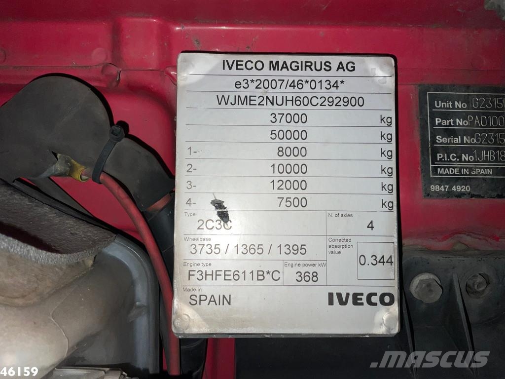 Iveco Stralis AS260SY 8x2 Euro 6 VDL 30 Ton kabelsysteem Грузовики-Мультилифты