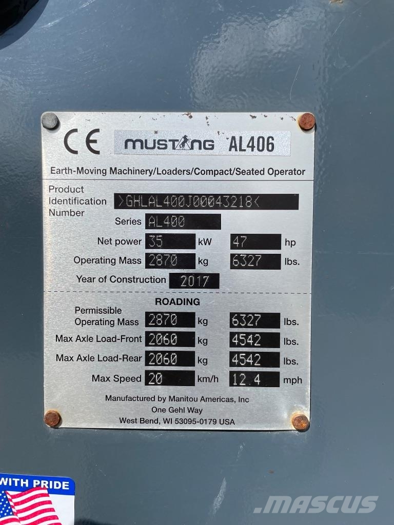 Mustang AL406 Minicargadoras