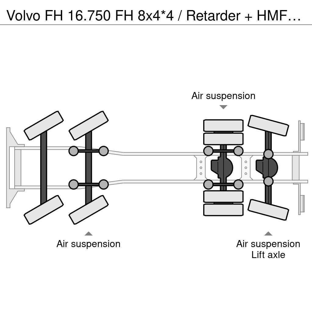 Volvo FH 16.750 FH 8x4*4 / Retarder + HMF 5020-K6 + Flyj Kranen voor alle terreinen