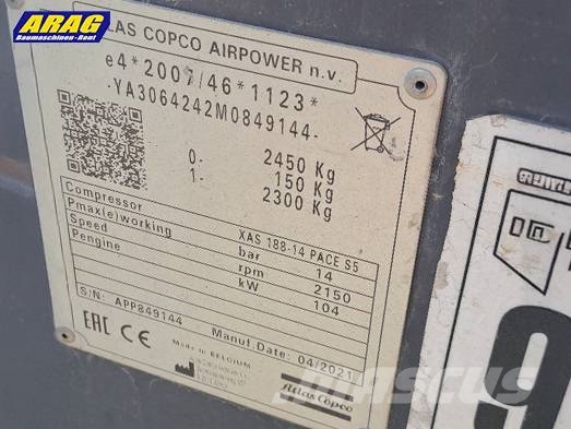 Atlas Copco XAS 188-14 Compressori