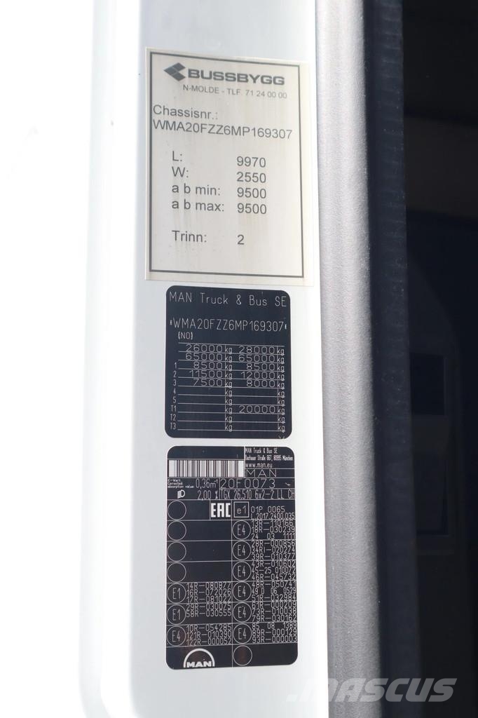 MAN TGX 26.510 | 6X2 | RETARDER | BDF | EURO 6 Châssis cabine