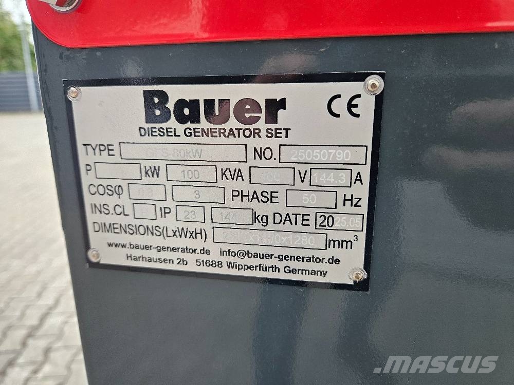 Bauer GFS-80KW Dízel áramfejlesztők