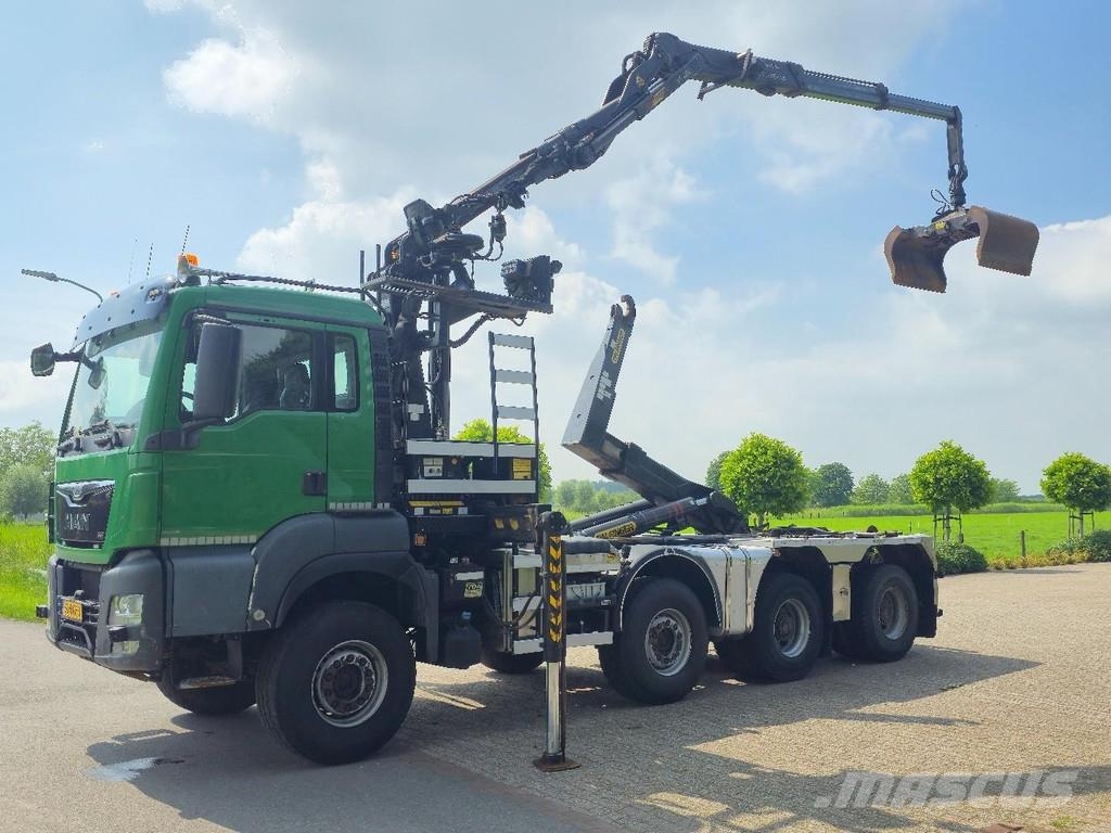 MAN WVT 43/480 480 WIERDA WIDESPREAD 8x4!! Z CRANE/HOO Treileri ar āķi