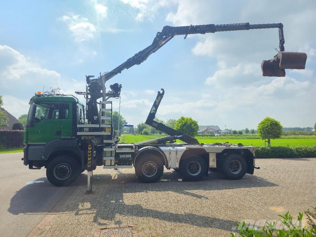 MAN WVT 43/480 480 WIERDA WIDESPREAD 8x4!! Z CRANE/HOO Treileri ar āķi