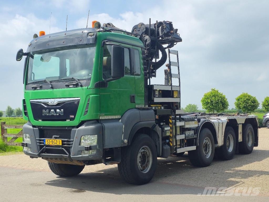 MAN WVT 43/480 480 WIERDA WIDESPREAD 8x4!! Z CRANE/HOO Treileri ar āķi